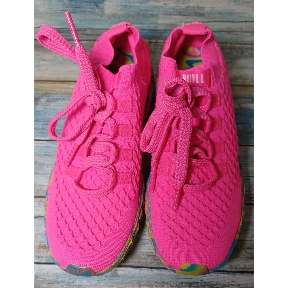No Bull Allday Knit Neon Pink Swirl Aspire Sneakers Gym Workout W-6.5 M-5 - Picture 8 of 12